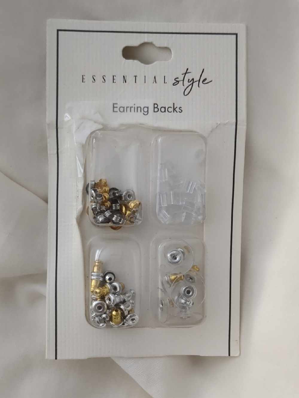 Essential Style Mixed Earring Backs - Gold & Silver